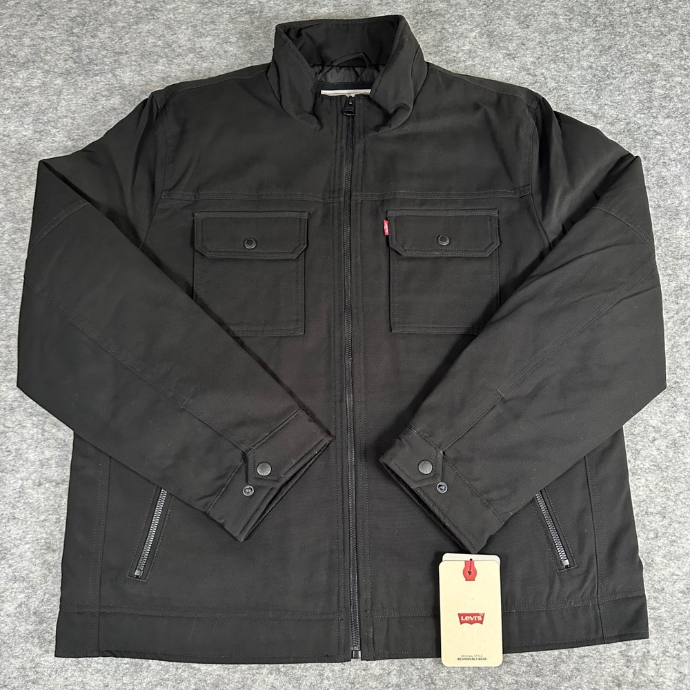 Levi's Mens Black LM5RC493 Canvas Quilted Field Jacket L